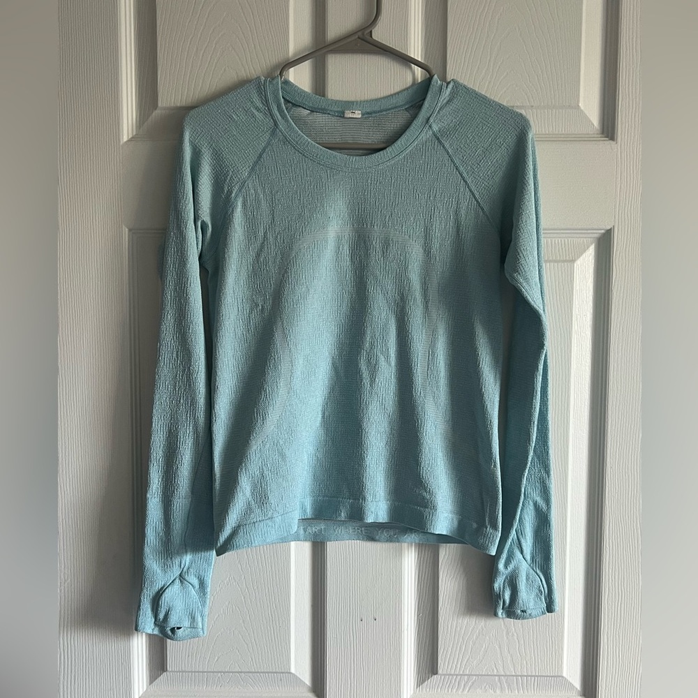 Lululemon Swiftly Tech Long Sleeve Short- Blue